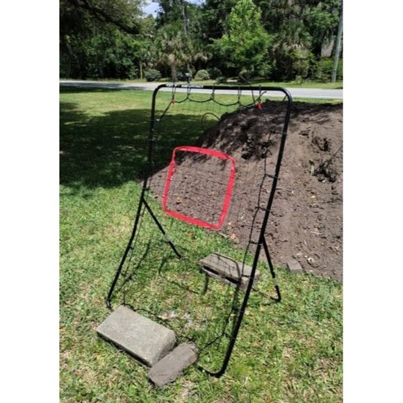 PitchBack Baseball &Softball Pitching Net and Rebounder Black/Red 2' 9